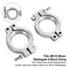 2PC TiAL MV-S 38 mm Wastegate V-Band Clamp Set Kit med skruvar, muttrar och tätningar Generic