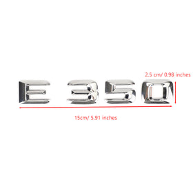 Emblem für den hinteren Kofferraum, Namensschild, Buchstaben, Zahlen, passend für Mercedes E350, Chrom, generisch