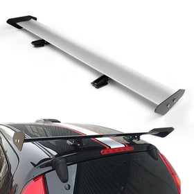 Universal Hatch Adjustable Aluminum GT Rear Trunk Wing Racing Spoiler Silver 13# Generic