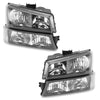 2003-2006 Avalanche 1500/2500 Pickup Black Housing Clear Side Headlights/Lamp Assembly 10396913 15199557 2503224 Generic