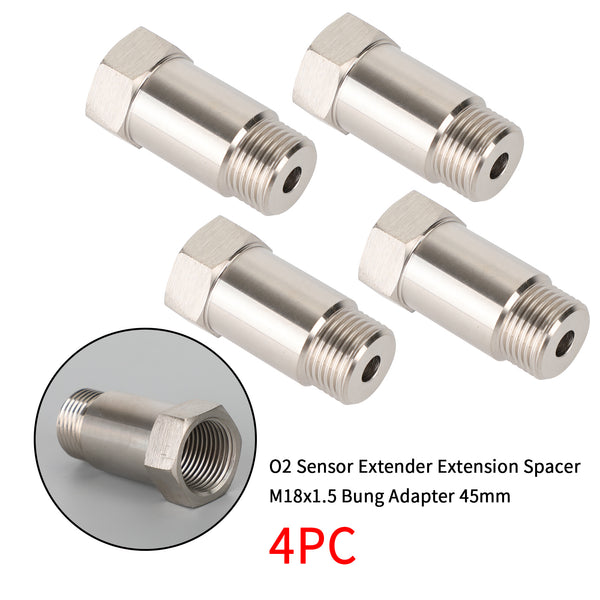 4 Stück Sensortestrohrverlängerung Extender Adapter Abstandshalter M18 x 1,5 Bung 45 mm Generisch