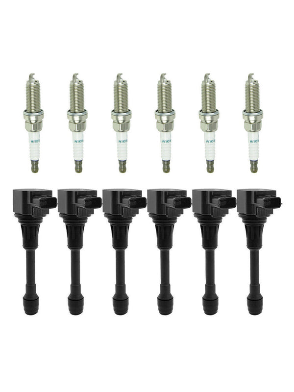 2009-2012 Infiniti FX35 3.5L V6 6PCS Ignition coil+6PCS Spark Plug UF550 CUF2118 673-4029 5C1727 Generic