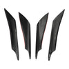 4 stks Universele Auto Voorbumper Vinnen Body Splitter Spoiler Canards Glanzend Zwart Generiek