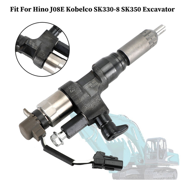 1PCS Fuel Injectors 095000-6593 Fit Hino J08E Kobelco 1984-2018 3.8 4.7 Diesel Generic