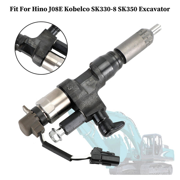 Hino J08E Kobelco SK330-8 SK350 Excavator Fuel Injectors 095000-6593 CB84034501S 23670-E0010 VH23670E0011 Generic