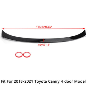 Toyota Camry 4-Türer Modell 2018–2023, glänzend schwarze Heckspoilerflügel, generisch