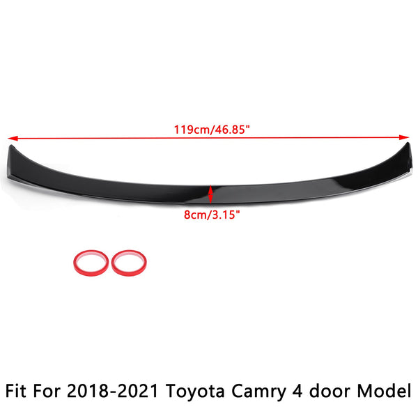 Toyota Camry 4 door Model 2018-2023 Glossy Black Rear Spoiler Wings Generic