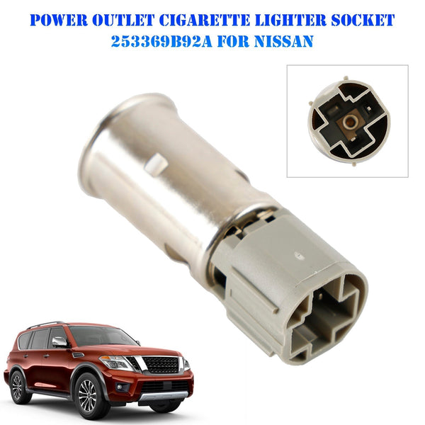 2008-2014 Nissan Maxima S SV - 6 Cyl 3.5L Power Outlet Cigarette Lighter Socket 253369B92A Generic