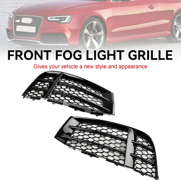 2013-2016 AUDI RS5C CABRIOLET QU. Front Bumper Lower Fog Light Cover Grill Grille 8T0807681F 8T0807682F Generic