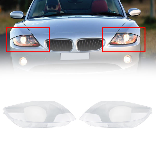 Cubierta de faro lente izquierda para BMW Z4 E85 2003-2008 transparente genérico