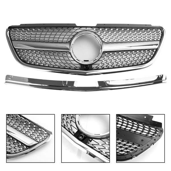 2015-2019 Mercedes Benz VitoW447 GT Stlye Diamond Front Bumper Grille Generic