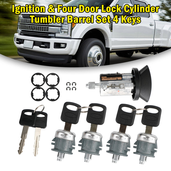 1997-2020 Ford Econoline Van 703369 707624 0344 Ignition & Four Door Lock Cylinder Tumbler Barrel 4 Keys Generic