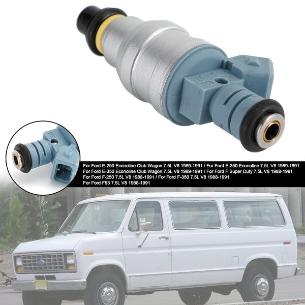 1989-1991 Ford E-250 E-350 Econoline Club Wagon 7.5L V8 1PCS Injetor de combustível 0280150759 822-11120 Genérico