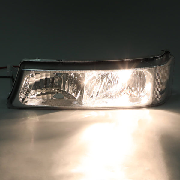 2003-2006 Silverado 1500/1500HD/2500HD/3500 Chrome Housing Clear Side Headlights/Lamp Assembly 2502257 2503257 10366037