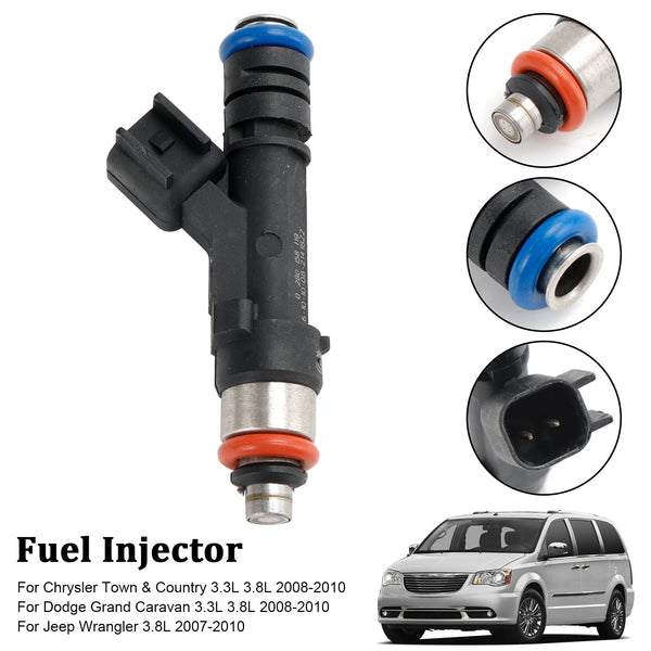 2008-2010 Chrysler Town & Country 3,3 L 3,8 L 1 pièce d'injecteur de carburant 0280158119 04861667AA générique