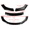 4 PCS Universal Car Front Bumper Lip Body Kit Splitter Difusor Protetor Preto Genérico