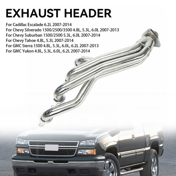 2007-2014 Chevy Suburban 1500/2500 5.3L 6.0L Cabezales de colector de escape de acero inoxidable genéricos