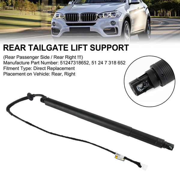 2014-2019 BMW X6 F16 F86 SUV Support de levage électrique pour hayon arrière droit 51247318652 générique