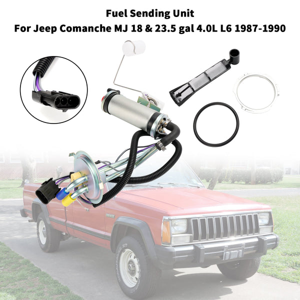 1987-1990 Jeep Comanche MJ 18 et 23,5 gal 4,0 L L6 Unité d'envoi de réservoir d'essence avec F.I. avec la pompe à carburant JPSU-6P4.0 générique