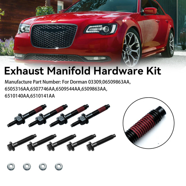 Kit de hardware do coletor de escape Dodge Charger 2006-2020 03309 06509863AA 6505316AA Genérico