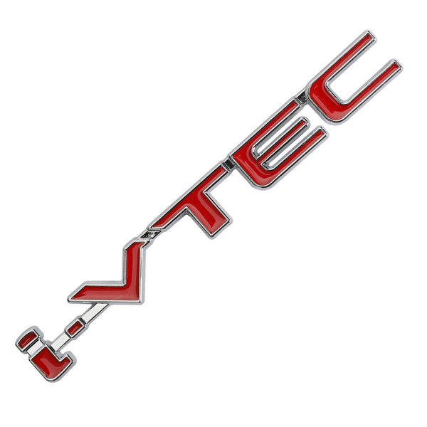 3D Metall i-VTEC Auto Kofferraum Hinten Turbo Kotflügel Emblem Aufkleber Abzeichen Rot & Silber Generisch