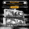 03-06 Silverado 1500/3500/1500 HD/500 HD Black Housing Clear Side Strålkastare/Lampenhet 10396913 15199557 2503224 Generic