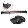 135cm Universal Hatch Adjustable Aluminum GT Rear Trunk Racing Spoiler Wing Black Generic