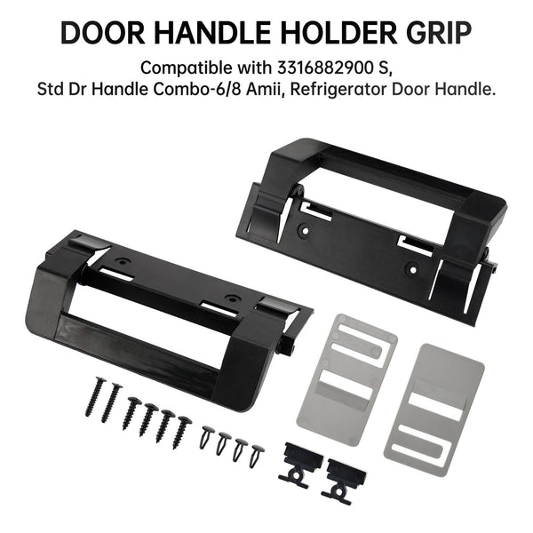 2������������RV Refrigerator Door Handle Holder Grip Black Hardware For Dometic 3316882900