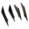 4pcs Universal Car Front Bumper Fins Body Splitter Spoiler Canards Gloss Black