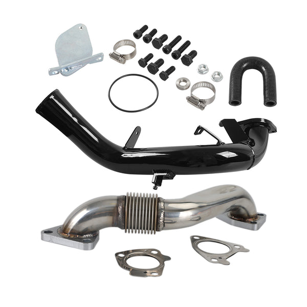 EGR Delete Kit & Passenger Up-Pipe & Intake Tube för 2007.5-2010 Chevrolet GMC 2500 3500 LMM 6.6L Duramax Generic