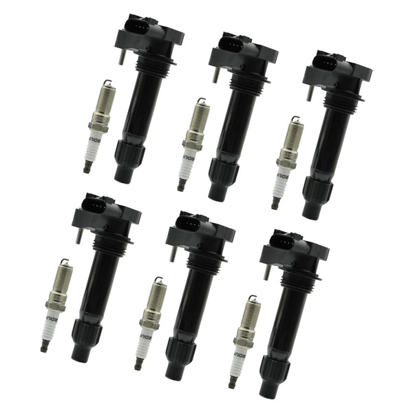 2010-2012 Chevrolet Equinox V6 3.0L 6PCS Ignition coil+6PCS Spark Plug UF569 D515C 12610626 12618542 Generic