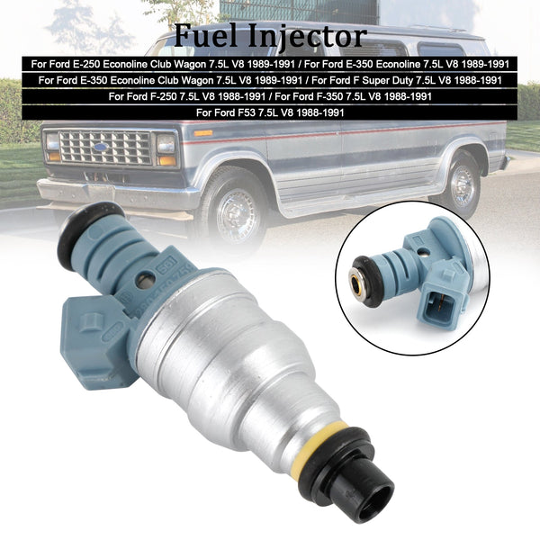 1989-1991 Ford E-250 E-350 Econoline Club Wagon 7.5L V8 1 pièces injecteur de carburant 0280150759 822-11120 générique