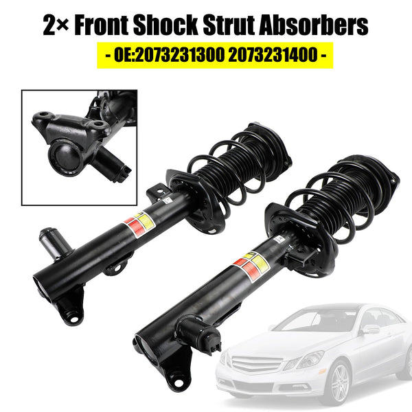 09-16 Benz E-Class Coupe C207 2xFront Shock Strut Absorbers 2073231300 2073231400