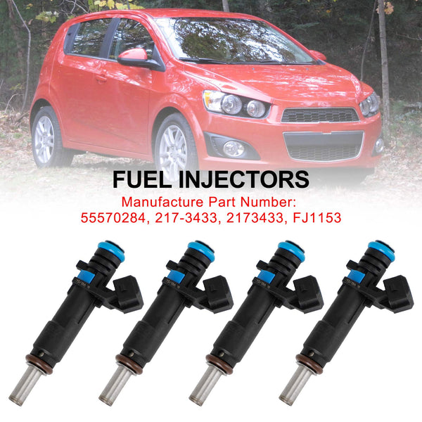 2012-2015 Chevrolet Sonic 1.8L Fuel Injectors 55570284 2173433 FJ1153 Generic