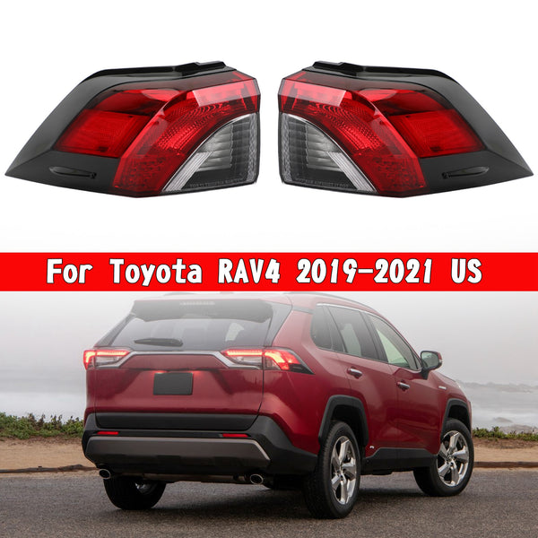2019-2021 Toyota RAV4 L+R Side Tail Light Rear Lamp Outer 81560/81550-0R090 Generic