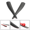 2pcs 36cm Rubber Car Front Rear Bumper Lip Anti-collision Strip Carbon Fiber