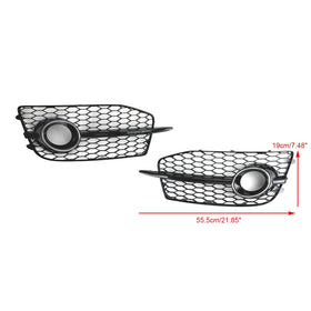 2012-2014 AUDI Q3 S-LINE 2PCS Bumper Fog Light Grill Grille 8U0807682DSP9 Generic