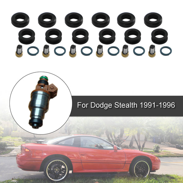 Dodge Stealth 1991–1996 6-teiliges Dichtungs-O-Ring-Set für Einspritzdüsen 18–10066 INP-014 MD164888 Generisch