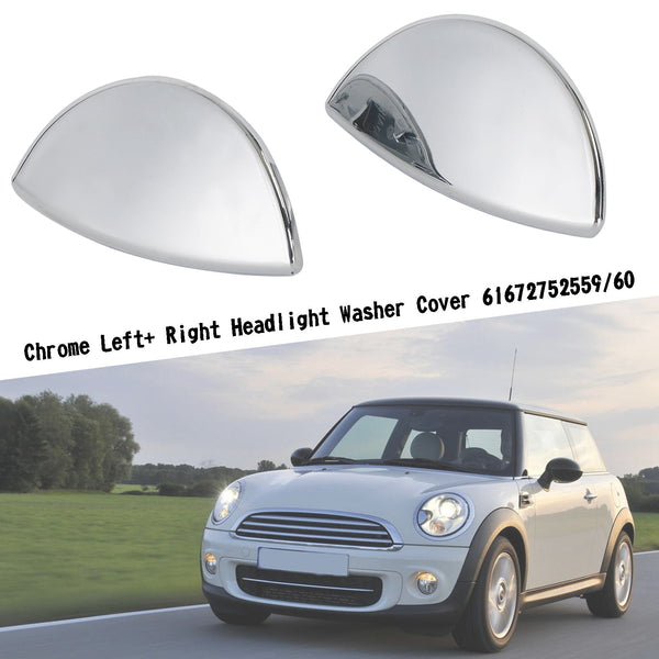 2011-2015 R58 MINI Cooper Coupe/ S Coupe Chrome Left+ Right Headlight Washer Cover 61672752559/60