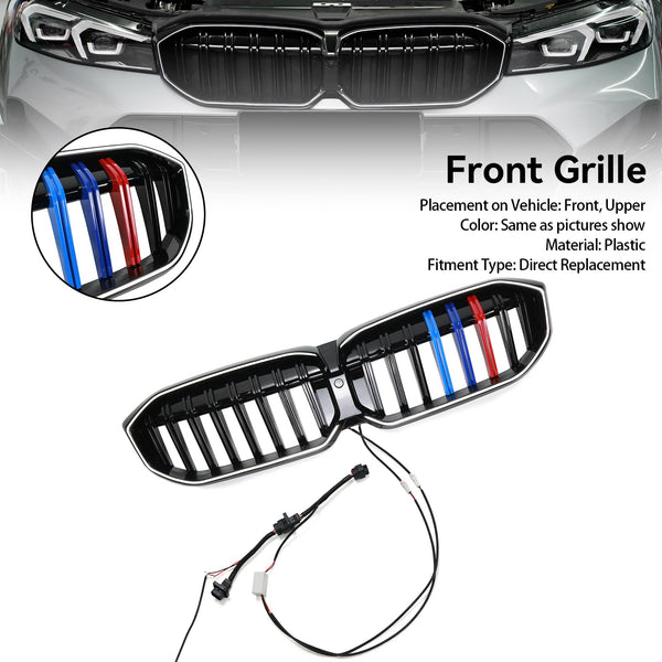 2023-2024 BMW 3 Series G20 G21 G28 Gloss Black Front Kidney Grille Mesh Generic