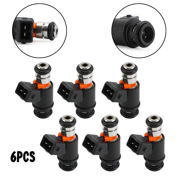 6PCS Fuel Injectors 021906031D Fit VW Golf Jetta 1999-2002 EuroVAN 97 99-00 2.8L Generic