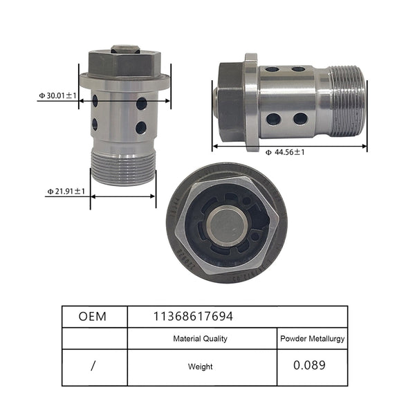 Válvula de control de aceite VVT ​​de sincronización variable del motor BMW X7 2019 11368617694 11367620689 genérico