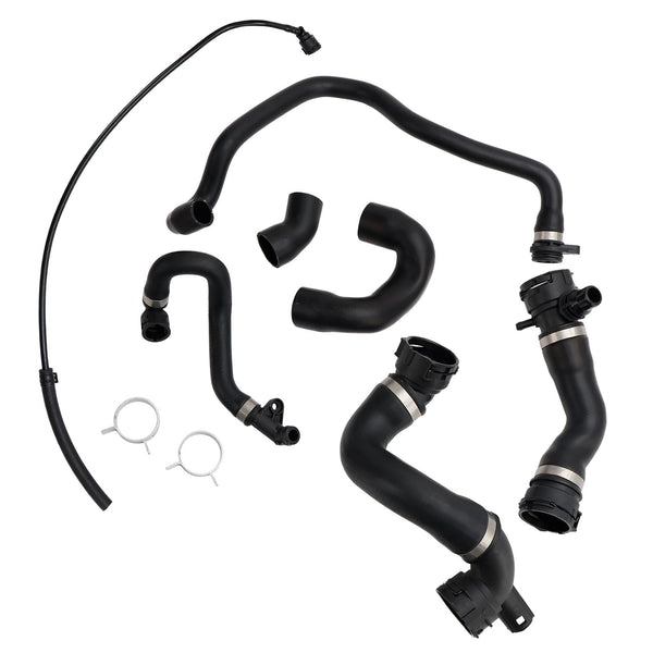 2009-2012 328i xDrive Radiator Coolant Water Hose Pipe Kit (7 Hoses) Generic