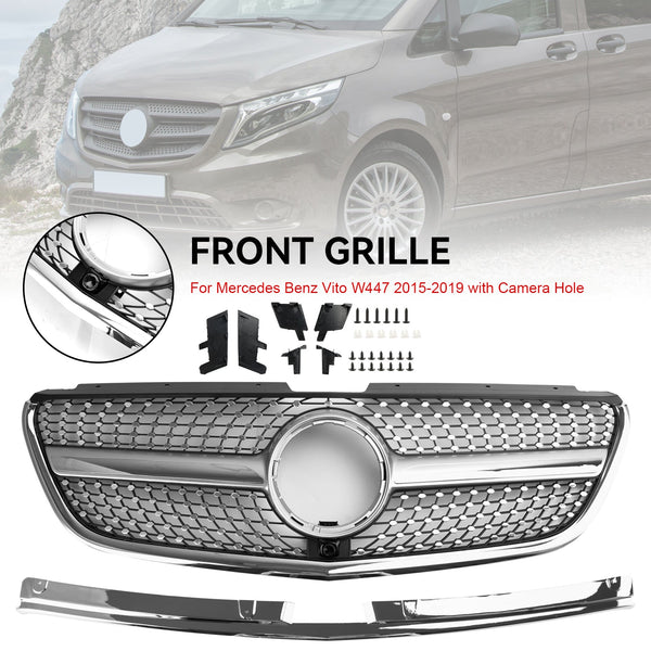 2015-2019 Mercedes Benz Vito W447 GT Stlye Diamond Grille de pare-chocs avant générique