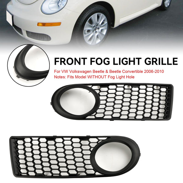 2006-2010 VW Volkswagen Beetle & Beetle Convertible Front Bumper Fog Light Grille 1C0807683J 1C0807684B