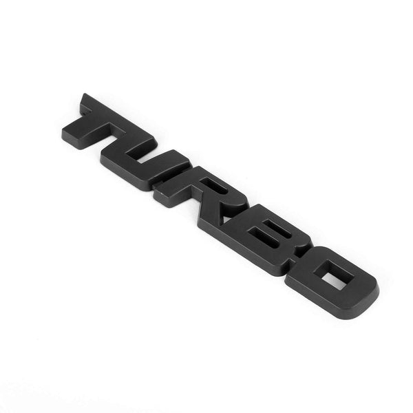 Metal 3D Turbo Logo Car Emblem Badge Sticker Trunk Bumper Decal Black Generic