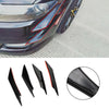 4 stks Universele Auto Voorbumper Vinnen Body Splitter Spoiler Canards Glanzend Zwart Generiek