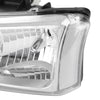 2003-2006 Silverado 1500/1500HD/2500HD/3500 Boîtier chromé Phares latéraux transparents/Assemblage de lampes 2502257 2503257 10366037 Générique