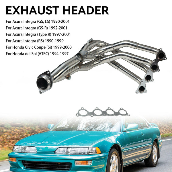 1990-2001 Acura Integra GS LS Collecteur en acier inoxydable 412-05-1900 Générique