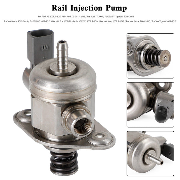 2009–2012 Audi TT Quattro Hochdruck-Kraftstoffpumpe 06H127025N 06H127025R 0261520473 06H127025Q Generisch